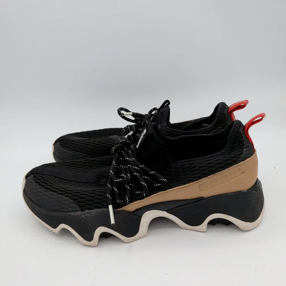 Sorel Kinetic Impact Lace Womens Sneakers Black Tan NL4953-010 Size 9 - Picture 2 of 8